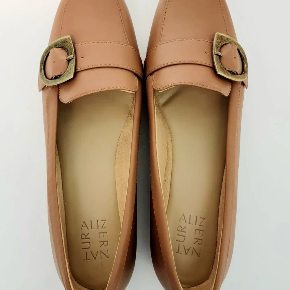 Naturalizer Size 10 M Kayden Moc Slip-On Flat Loafer English Tea Tan NWOB $89 - Picture 6 of 10